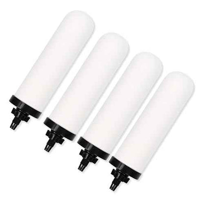 4 PACK 7" Gravity Drinking Water Ceramic Replacement Candle Element Filter with Activated Carbon, 7-Inch Gravity Water Replacement Filter for Basic Gravity Water Filter