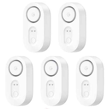 GoveeLife Water Leak Detector 5 Pack with 105dB Adjustable Alarm, Water Alarm with Dual Sets Sensor Probes Leaks and Floods. Suit for Home, Basement, and Kitchen(Cannot Connect to Wi-Fi Directly)