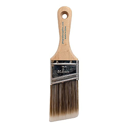 Vermeer Paint Brushes 4-Pack Angle Brushes in Assorted Sizes for All Latex and Oil Paints & Stains - Home Improvement - Interior & Exterior Use