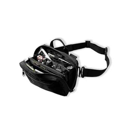 sayram SS1 EDC Sling Bag, Waxed Canvas EDC Sling Backpack, Men's Crossbody Pack Travel Hiking EDC Shoulder Backpack (Classic Black)