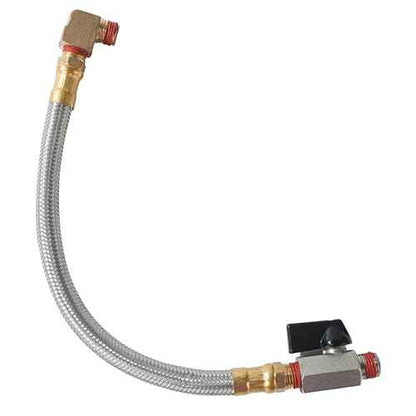 2 Pack Extended Tank Drain Valve Assembly Kit for Air Compressor, Including 10 Inches Air Compressor Tank Drain Hose 1/4 inch NPT, 1/4" to 3/8" Brass Adapter and Thread Seal Tape
