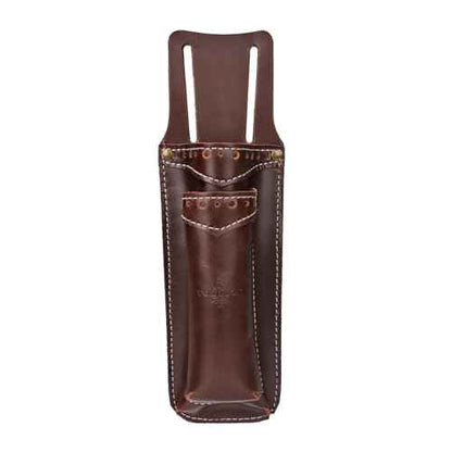 Tourbon Leather Garden Pruning Shears Folding Saw Double Holster Gardening Florist Pouch Multipurpose Tool Holder for Belt, Brown