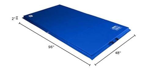We Sell Mats - 4 ft x 8 ft x 2 in Personal Fitness & Exercise Mat for Home Workout - Lightweight and Folds for Carrying – All Purpose Home Gym Mat – Thick Mat for Yoga, Pilates, Stretches, and Floor Exercises
