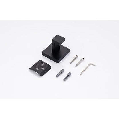 10-Piece Bathroom Hardware Set - Matte Black SUS304 Stainless Steel Wall-Mounted Towel Bar, Holder & Racks, 23.6 Inch