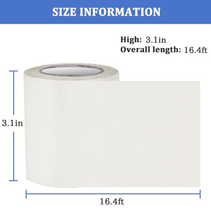 HONGTAIHSENG Clear Tent Tape, Outdoor Awning Repair Tape, 3.1In x 16.4FT Boat Covers Repair Kit for Tarpaulin, RV Covers, Sail, Canopy, Strong Adhesive Tape, UV-Resistant, PE