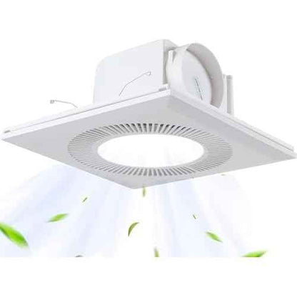Bathroom Exhaust Fan With Light,DC Energy-Saving Bathroom Ventilation Fan, Ceiling Mount Ventilation Fan & Light 6500K Combo,Newly upgraded silent exhaust fan for the bathroom