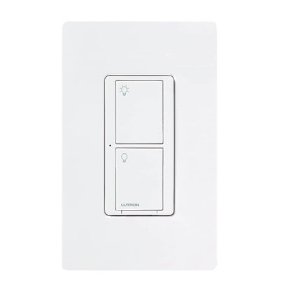 Lutron Caseta Original Smart Light Switch (Lutron Smart Hub Required), for Home, LED Lights, and Fans, 6 Amp, Single-Pole/3-Way, Neutral Required, PD-6ANS-WH, White
