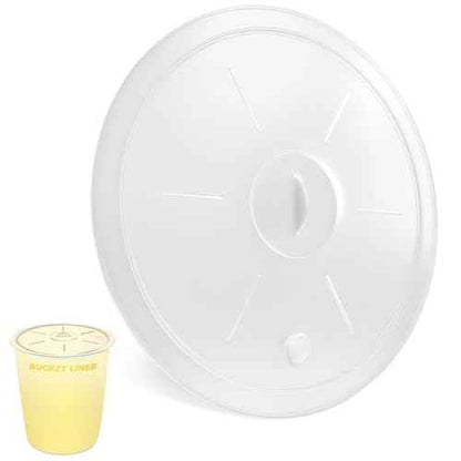 BUCKET LINET - Silicone Lid for 5 Gallon Bucket Liner and 3.5 Gallon Bucket Liners - 1 Pack (Clear, Lid)