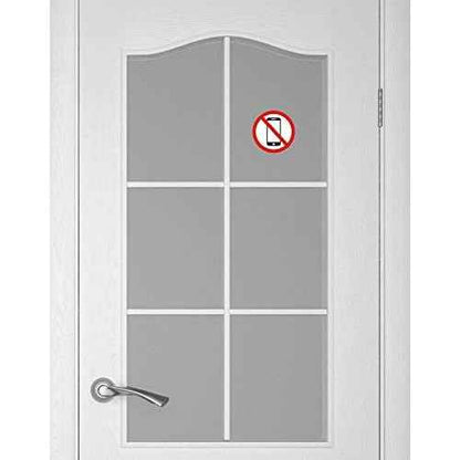 dealzEpic - No Cellphone Use/No Mobile Phone Allowed - Self Adhesive Peel and Stick Warning Vinyl Decal - 3.94 inches in Diameter | Pack of 4 Pcs