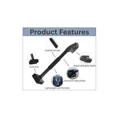 ZY457 18 Inch Economy Carpet Stretcher Knee Kicker with Protective Buffer Pad, Black