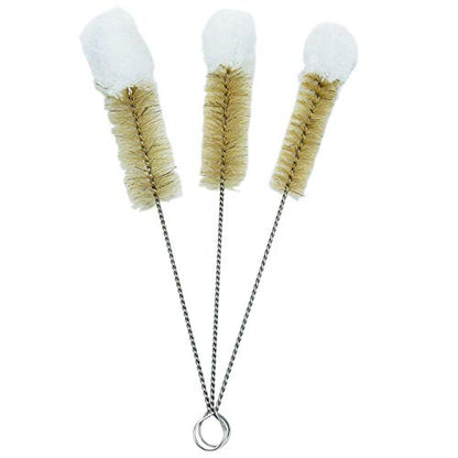 HUJI Stainless Steel Multi-Purpose Cleaning Soft Tip Brushes (Set of 3)