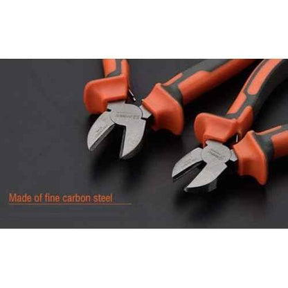 Edward Tools Harden Pro Wire Cutters Diagonal Pliers 6¡± - Heavy Duty Side Flush Cutters for Wire, Zip Ties, Crafting, Electrical Wire - Fine Carbon Steel - Spring Loaded Ergo Grip Handle (1)