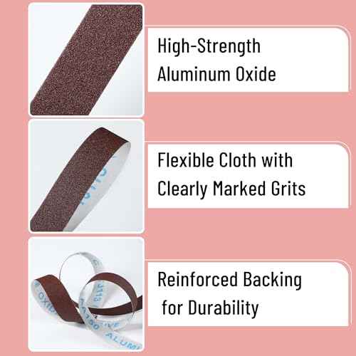 Bates- Emery Cloth Roll, 1" x 20 FT, 4 Grits, 150/240/320/400 Grit, Abrasive Sandpaper Roll of Sandpaper Set with Dispenser, Emery Cloth for Metal, Wood, Polishing