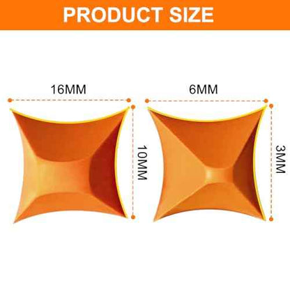 That Silicone Tool, Caulking Tool, Caulk Remover Tool, Orange Silicone Seam Tool Kit(3/6/10/16mm), Effective Grout Spreader for Kitchen, Bathroom, Window (4size)