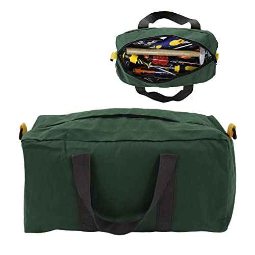 Fdit Hand Tool Storage Bag, Wearable Material Tool Tote Heavy Duty Large Capacity Wide Mouth Portable for Wrenches for Electrician (18in / 45.7cm)