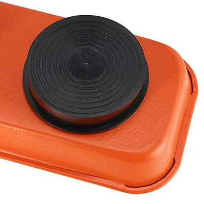 JEUIHAU 12 Packs Magnetic Tray, Stainless Steel Magnetic Parts Tray, Orange Magnetic Tool Tray for Collecting Wrenches, Screws, Bolts, Nuts, Small Parts, 3.6 x 2.4/5.9 x 2.5 Inches