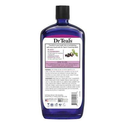 Dr Teal's Foaming Bath with Pure Epsom Salt, Relax & Relief with Eucalyptus & Spearmint, 34 fl oz (Pack of 2)