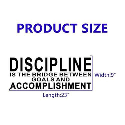 Motivational Quotes Wall Stickers for Office: Gym Inspirational Positive Vinyl Art Wall Decals for Bedroom Classroom School - Discipline 23" X 9"