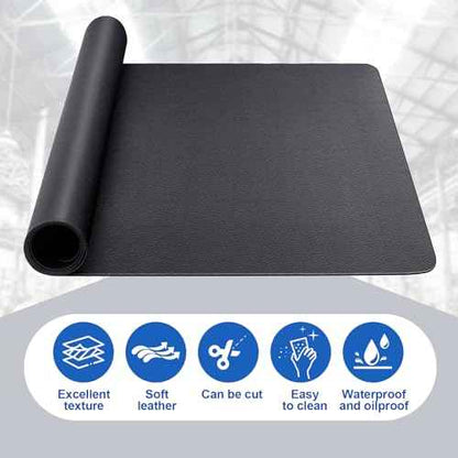 2 Pcs Work Bench Mat Top 24 x 48 Inches, PU Leather Workbench Pad Topper, Cuttable, Easy to Clean, Scratch Resistant, Protects Work Bench Tabletop Countertop
