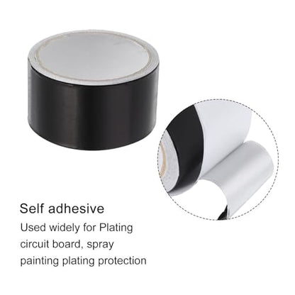 uxcell Aluminum Foil Tape 2 Inch x 10 Yards Black High Temperature Tape for HVAC, Sealing, Patching Hot and Cold Air Ducts 1 Pcs