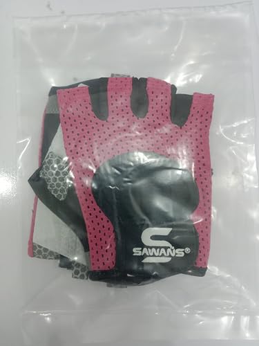 SAWANS Workout Gloves for Men and Women Weight Lifting Gloves Gym Fitness Exercise Cycling Pull ups Microfiber Lightweight Breathable Non-Slip Silicone Padded Palm Grip Protection