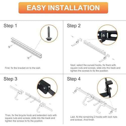 Bike Rack Garage Wall Mount,Bike Hangers for Garage Organization,Vertical Bicycles Hanger Hooks for Indoor Space Saving,2 Bicycles and 2 Helmets