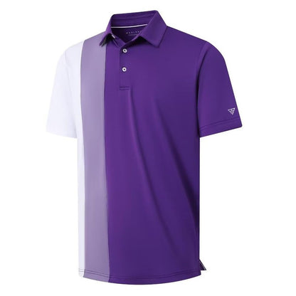 M MAELREG Golf Shirts for Men Dry Fit Casual Collared Lightweight Moisture Wicking Mens Polo Shirts Short Sleeve Purple