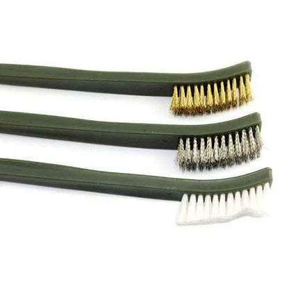6-Pack Double-Ended Cleaning Brushes (2PCS Stainless Steel Wire Brushes + 2PCS Brass Wire Brushes + 2PCS Nylon Brushes)