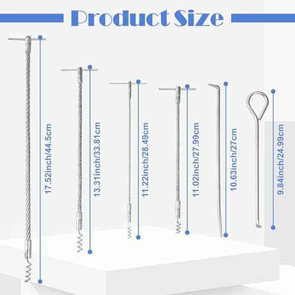 AIWFL 6pcs Packing Extractor Set Stainless Steel Packing Tool Set Flexible Packing Hook Sets