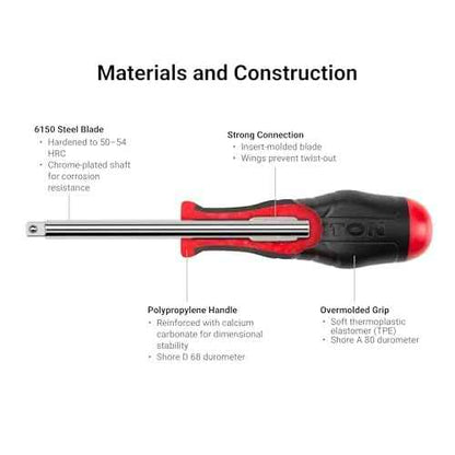 TEKTON 1/4 Inch Drive High-Torque Spinner Handle | SHH03125