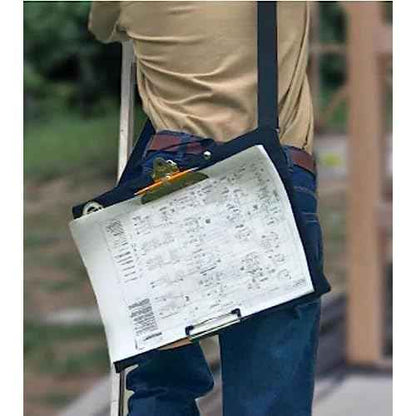 Industrial Field Cases Field Bag with Integrated 11x17 Clipboard, Storage and Shoulder Strap: Perfect for Engineers, Inspectors, Roofers & Architects Black CJFB1117