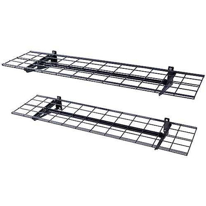 VEVOR Garage Shelving Wall Mounted, 1 x 4 ft Heavy Duty Shelves, 400 lbs Load Capacity Storage Rack Floating 2 Pack, Suitable for Shop, Shed, Storage, Black (LL1248)