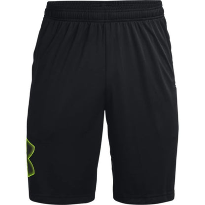 Under Armour Men's Tech Graphic 10" Shorts, Black (008)/High-Vis Yellow, Medium