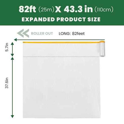 Voomey Pre-Taped Masking Film, Painters Tape with Plastic Attached, Automotive Painters Tape and Drape for Appliances, Furniture, Wood Surfaces & DIY Projects - 3ft x 82ft