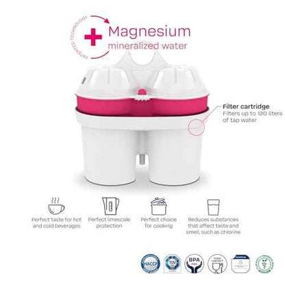 BWT AQUAlizer Home, 2.7 Liter, Water Mineralizer & Filtration Jug - Includes 1 Magnesium Enricher Cartridge, for Tea & Coffee Water, Prevents limescale, removes Lead & Chlorine, White