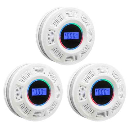 Smoke and Carbon Monoxide Detector Combo Powered by Battery, 2 in 1 CO & Smoke Alarm with LED Warning Light Indicators for Home, Travel, RV, Garage