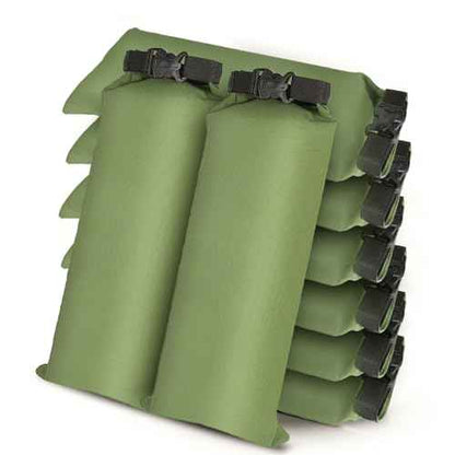 Flood Water Barrier Sand Bags - 8Pcs Thickened Long Canvas Flood Protection Sandbags with Insert Buckle Reusable Quick Flood Barrier for Home Door Window Basement Garage Floor Flood Control - 11"x28"