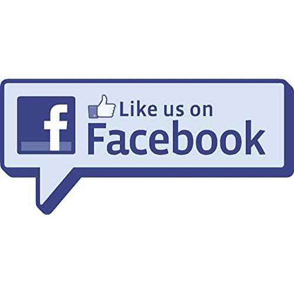 2-PCS ¡°Like Us on Facebook¡± Vinyl Stickers ? 5 Inch Waterproof Decals for Store Window, Restaurant Door, Bar, Hotel, Laptop ? Facebook Window Decal, Social Media Advertising Sign
