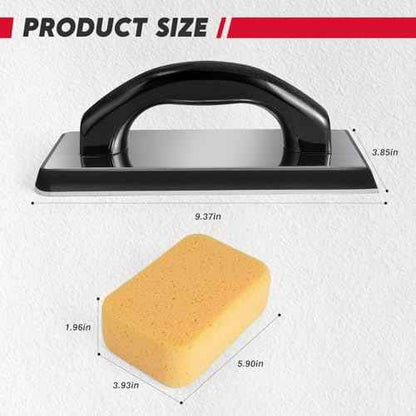 6Pcs Tile Tools Set, Tile Trowel Concrete Tool, Notched Trowel, Grout Trowel, Grout Float Sponge for Tiling Installation Grouting, Tile Mortar Trowel