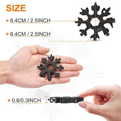 Dusor Gifts for Men Him Dad Husband, 18-in-1 Snowflake Multitool, Stocking Stuffers for Adults, Mens Gifts for Christmas, Gift for Dad Who Want Nothing, White Elephant Gift for Adults, Gadgets for Men