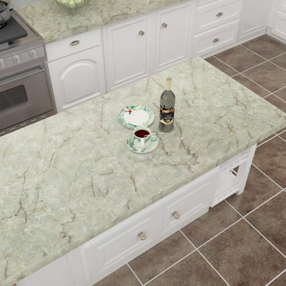 LACHEERY Marble Contact Paper Decorative Self Adhesive 15.8"x80" Waterproof Removable Wallpaper Stick and Peel For Granite Countertops Cabinets Backsplash Old Furniture