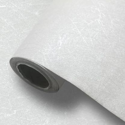 seonta White Silk Wallpaper Peel and Stick Self Adhesive Removable Embossed Vinyl Film Contact Paper for Cabinet Home Decoration Textured Shelf Paper