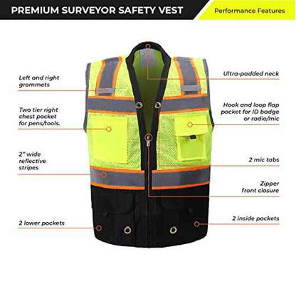 Shine Bright Safety Vest - High Visibility with Reflective Straps and Pockets ? Premium, Soft, Durable, and Breathable
