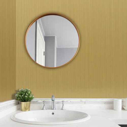 Peel and Stick Wallpaper Border Mirror Edging Tape Sticker for Bathroom Kitchen Table Decoration (Brushed Gold, 32.8ft x 3.9in)
