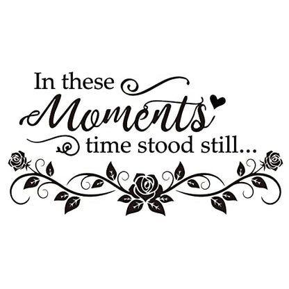 in These Moments Time Stood Still Vinyl Wall Decal Quotes Inspirational Sayings Wall Art Lettering Living Room Wall Decals Family Picture D?cor
