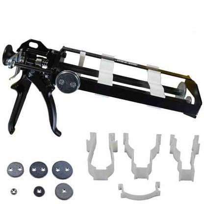 AWF PRO Dual Cartridge Epoxy Gun for 200mL, 250mL, 400 mL, 450 mL (1:1 and 2:1) Dual Component Cartridges ? 25:1 Thrust Ratio, Professional 2 Part Epoxy Gun