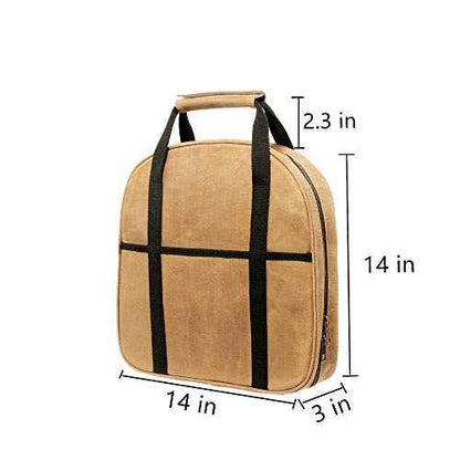 Denifiter Waxed Canvas Cable Bag, Multifunctional Repair Bag Heavy Duty Tool Bag, Waterproof (Khaki)
