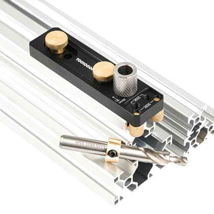 TOOLCOOL Aluminum Profile Drill Guide Access Hole Drill Jig For 2020 2040 3030 3060 European Standard Aluminum Extrusion Profile