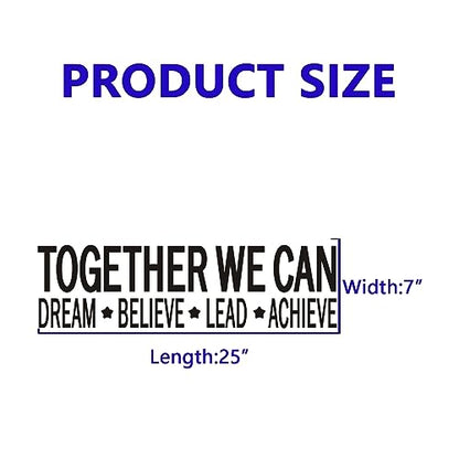 VODOE Together We Can Dream Believe Lead Achieve Wall Decals Office Meeting Room Wall Stickers Inspirational Motivational Art Vinyl Office Teamwork Quotes Business Wall Decor 25"X7"