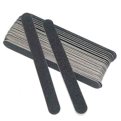 Double Sided Sanding Stick Black 100/180 Grit 17.8cm Manicure Nail File Double Sided Sanding Stick Polishing Stick Sandpaper Stick Wooden Sanding Tools Craft Accessories